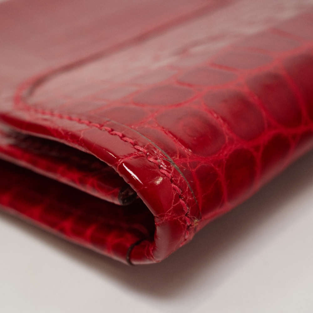 HERMES JIGE ELAN 29 CLUTCH ROUGE NILOTICUS CROCODILE