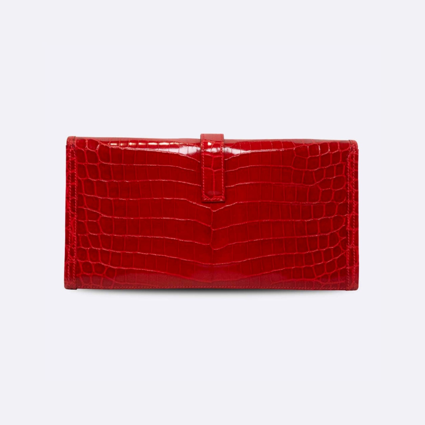 HERMES JIGE ELAN 29 CLUTCH ROUGE NILOTICUS CROCODILE