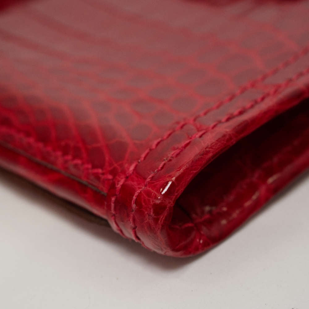 HERMES JIGE ELAN 29 CLUTCH ROUGE NILOTICUS CROCODILE