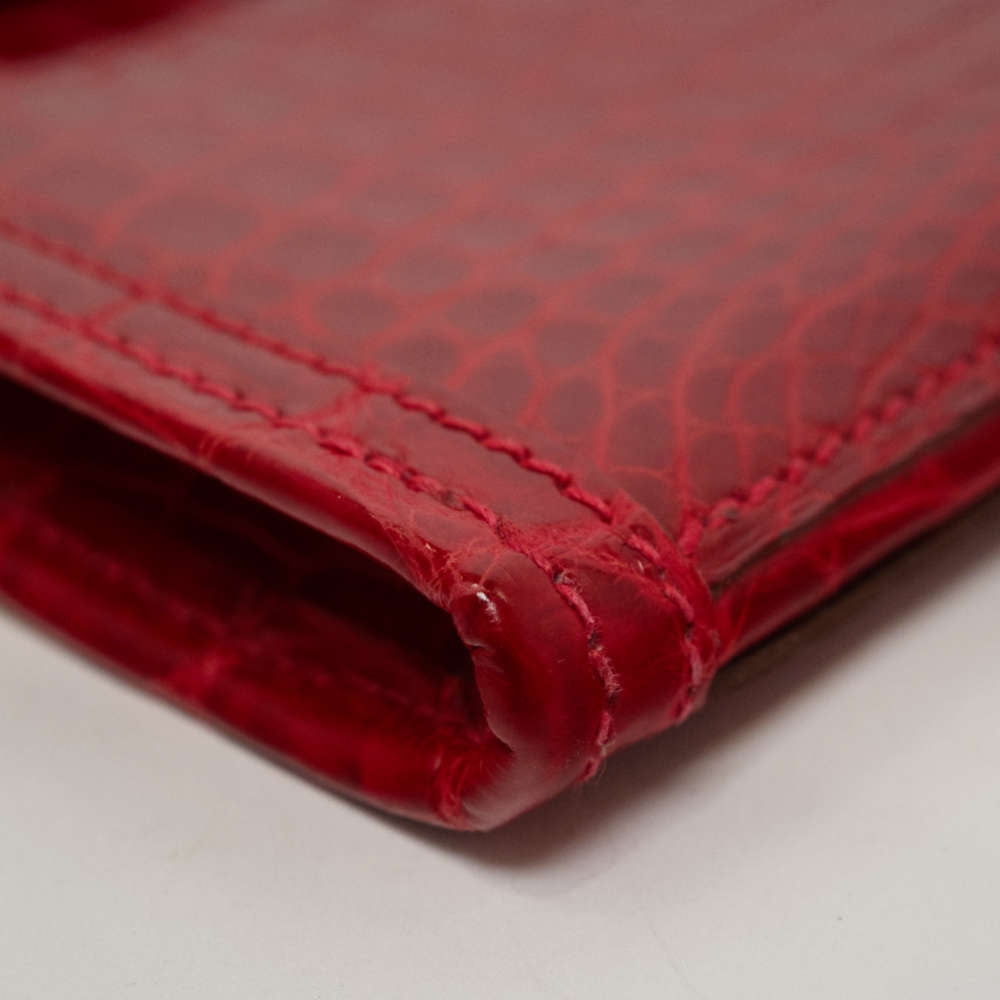 HERMES JIGE ELAN 29 CLUTCH ROUGE NILOTICUS CROCODILE